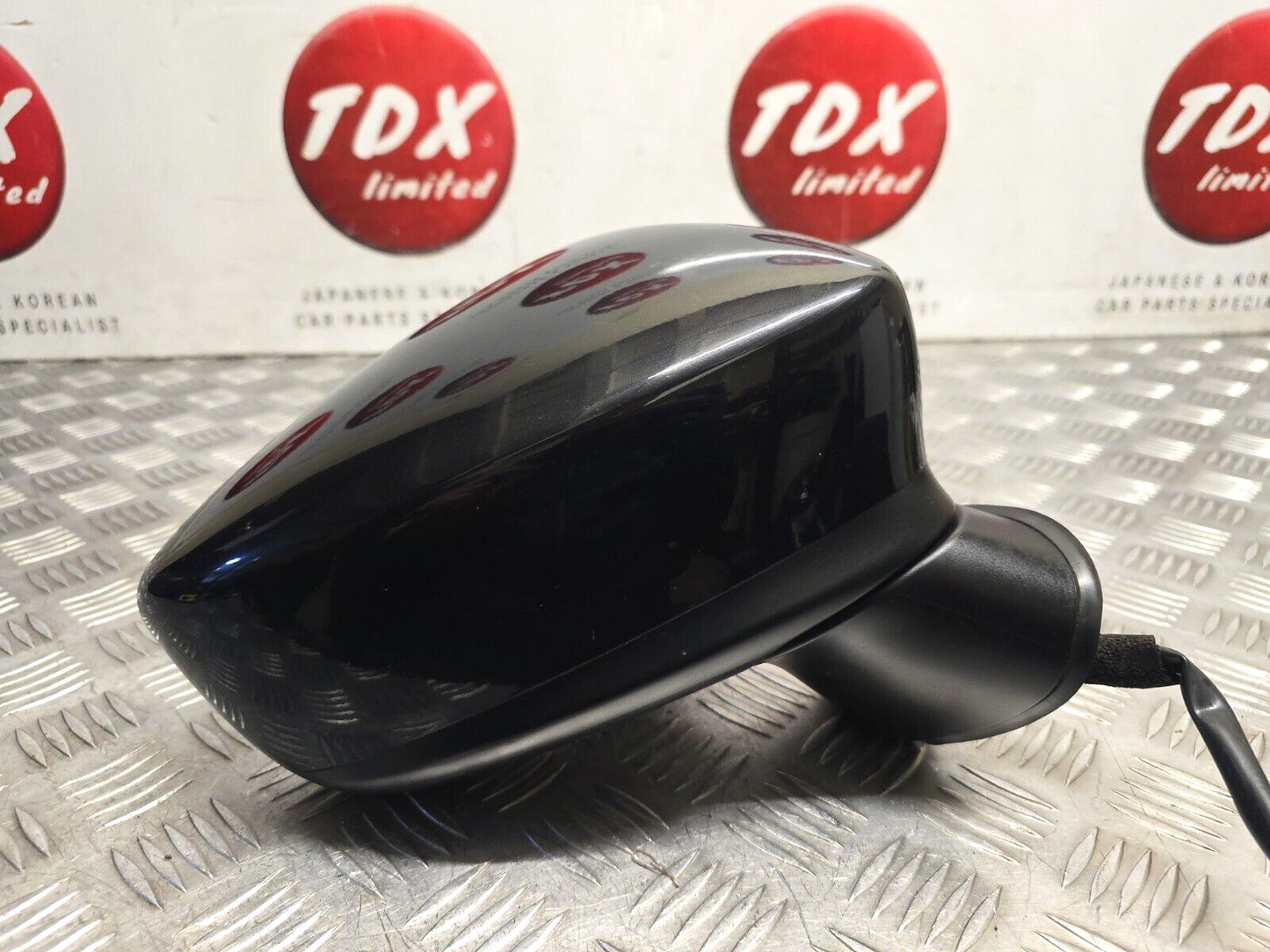 MAZDA 3 (BM) MK3 2014-2016 GENUINE DRIVERS SIDE POWER FOLD WING MIRROR 42W BLACK