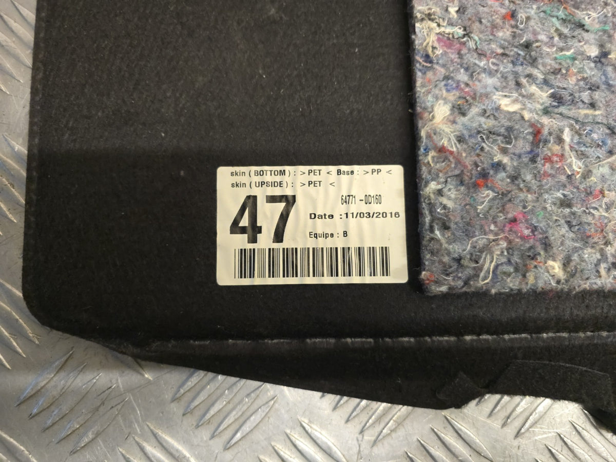 Toyota Yaris XP130 2012-2020 Genuine Boot Floor Carpet Cover Liner 64771-0D160 - photo 7 of 7
