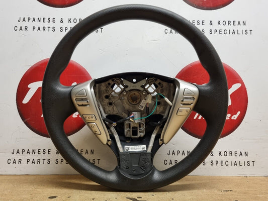 NISSAN NOTE 2013-2017 GENUINE MULTIFUNCTIONAL LEATHER STEERING WHEEL 48430-3VW1C