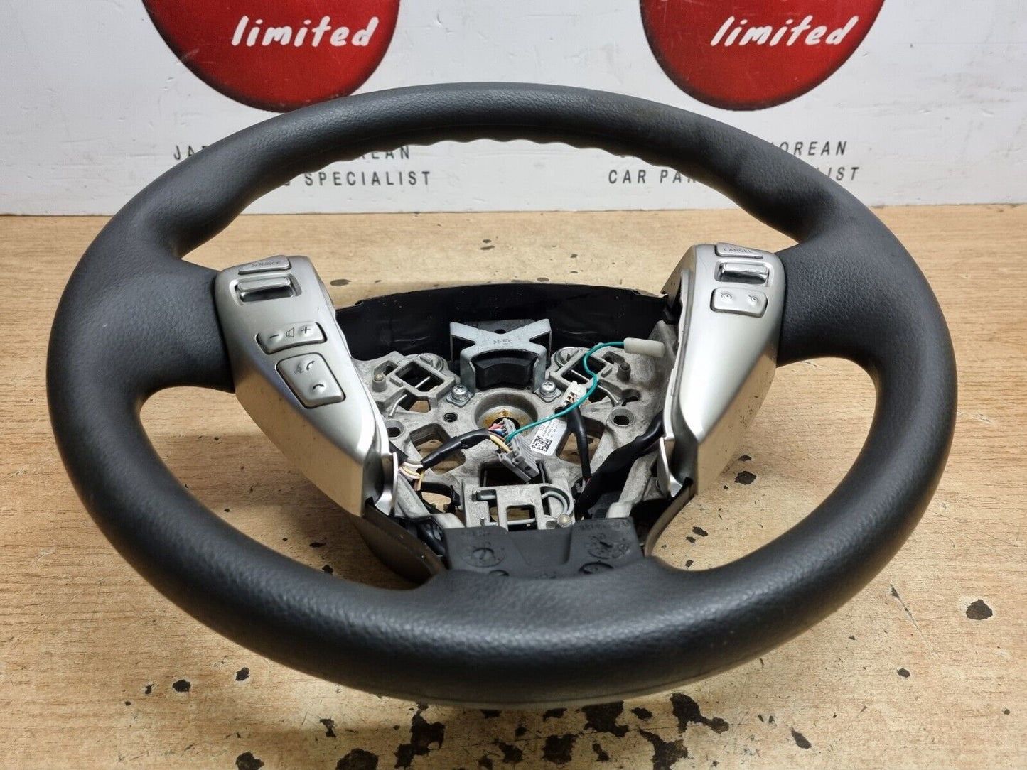 NISSAN NOTE 2013-2017 GENUINE MULTIFUNCTIONAL LEATHER STEERING WHEEL 48430-3VW1C