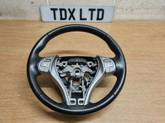 Nissan Qashqai J11 Genuine Leather Multifunctional Steering Wheel 2014-2018 - photo 1 of 5