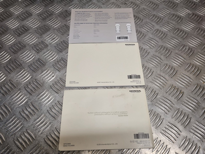 HONDA CIVIC MK10 2017-2022 GENUINE OWNERS MANUAL HANDBOOK PACK WALLET BOOK