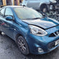 2015 NISSAN MICRA ACENTA K13 MK4 5DR 1.2 PETROL 1 SPEED CVT VEHICLE FOR BREAKING
