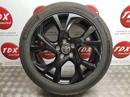 TOYOTA C-HR 2016-2023 18" INCH GENUINE BLACK ALLOY WHEEL 9MM TREAD 225/50/18