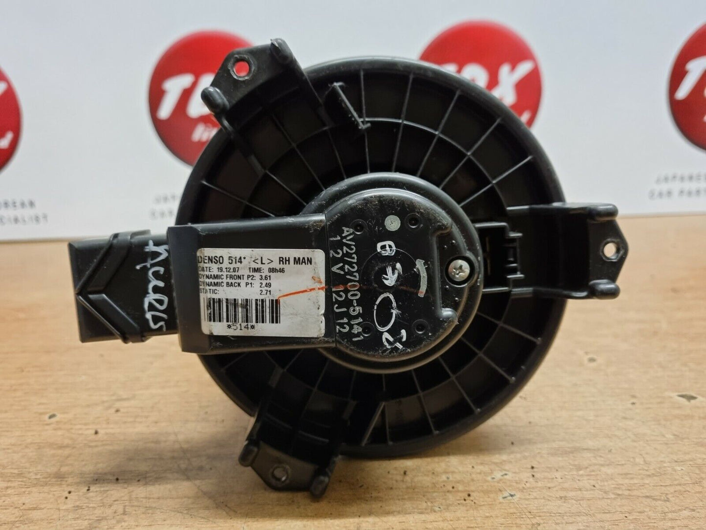 TOYOTA AURIS MK1 GENUINE HEATER BLOWER MOTOR FAN RHD 2006-2012