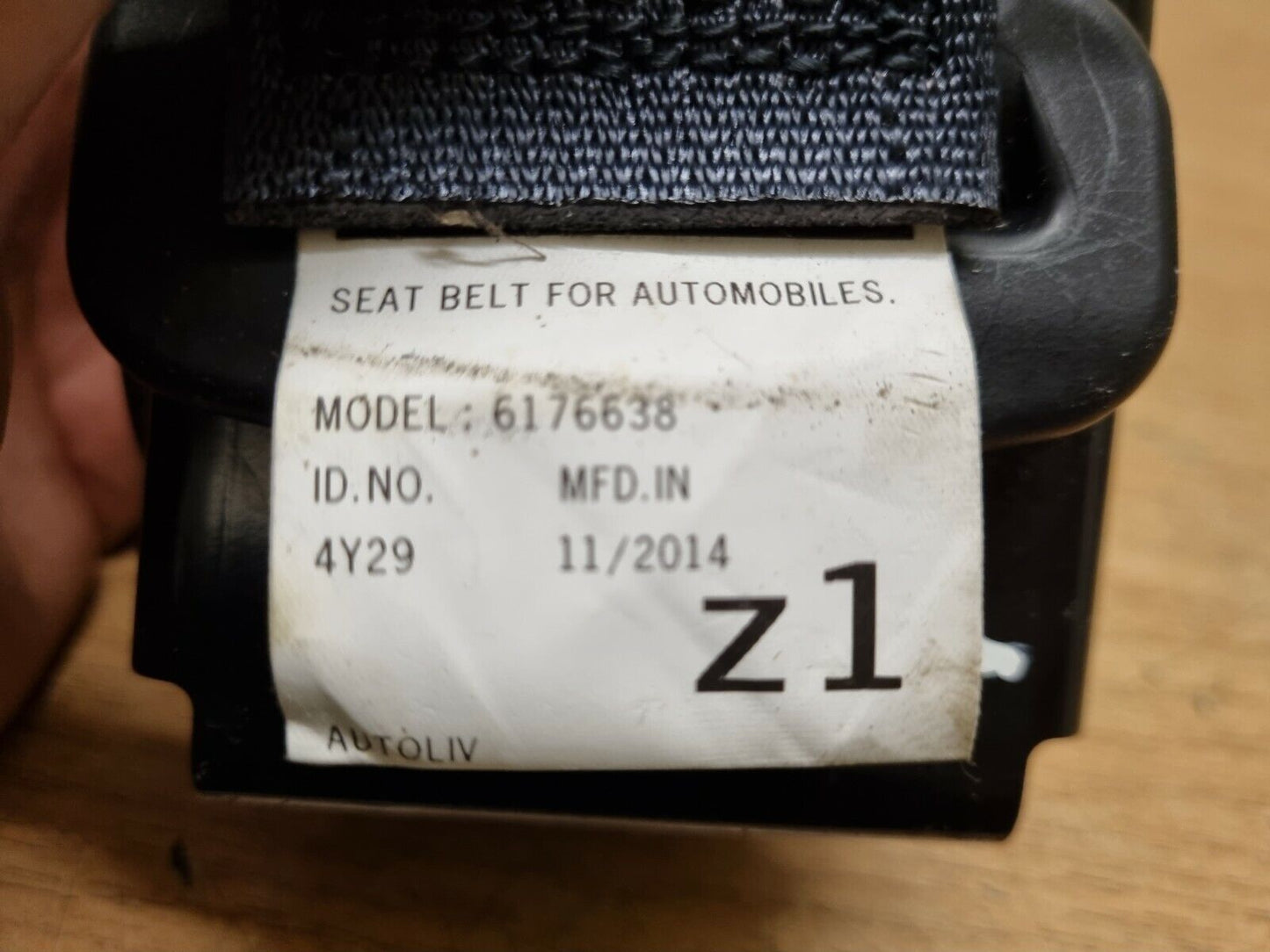 Mitsubishi ASX Genuine Drivers Side Rear OSR Seat Belt 2010-2018 617821700