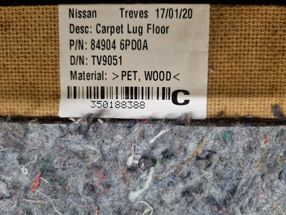 NISSAN JUKE F16 MK2 2019-2023 GENUINE BOOT FLOOR CARPET LINER COVER 84904-6PD0A