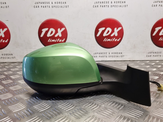 SUZUKI SPLASH 2008-2014 GENUINE DRIVERS SIDE HEATED WING MIRROR ZJD GREEN