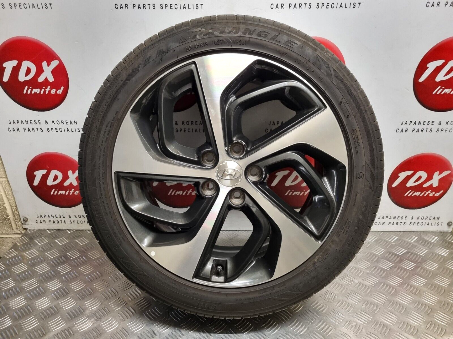 HYUNDAI TUCSON 2015-2020 19" INCH DIAMOND CUT ALLOY WHEEL 245/45/19 52910-D7410