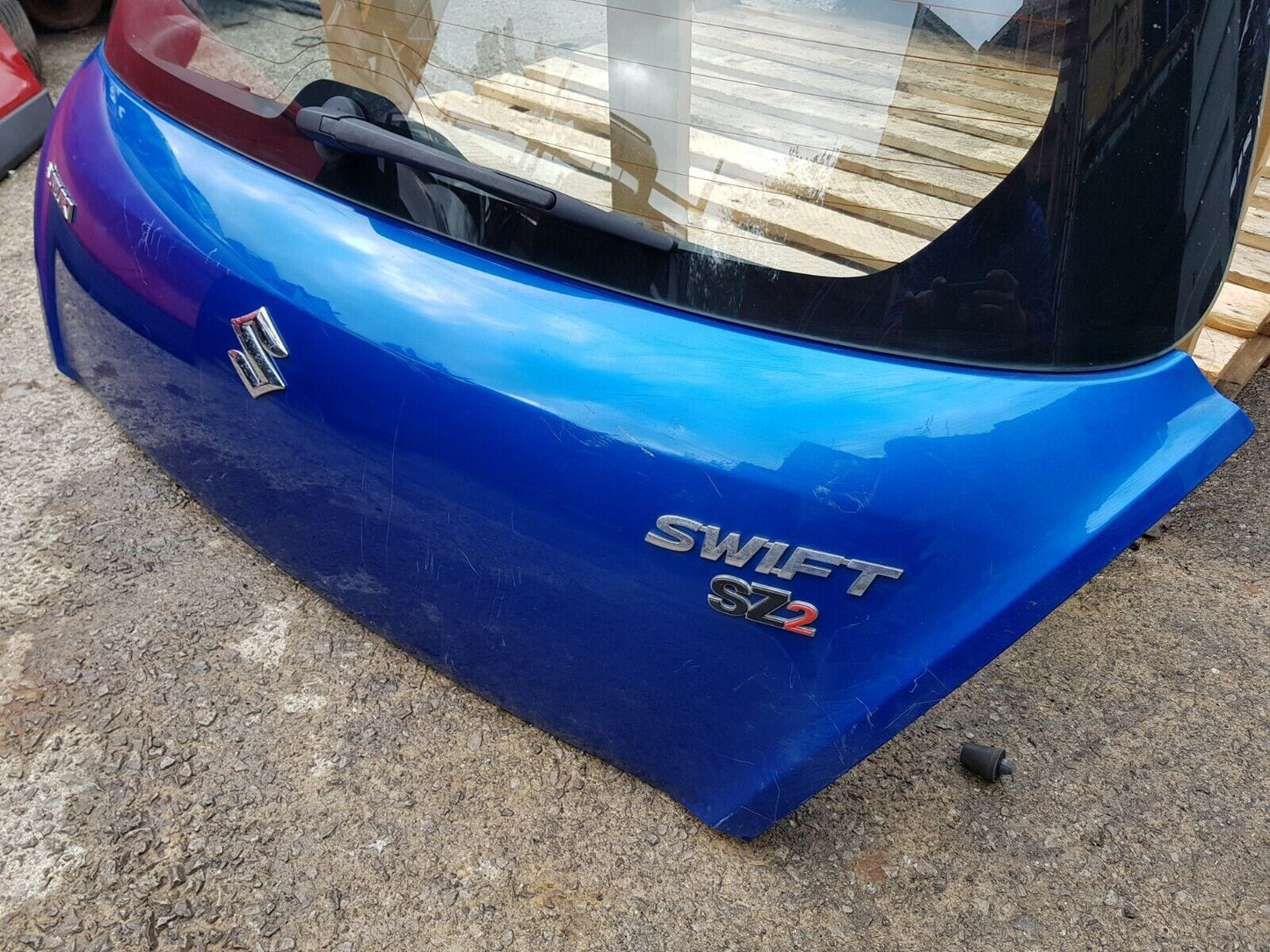 Suzuki Swift SZ2 Boot Lid Tailgate Shell + Glass + Spoiler In Blue 2011-2016