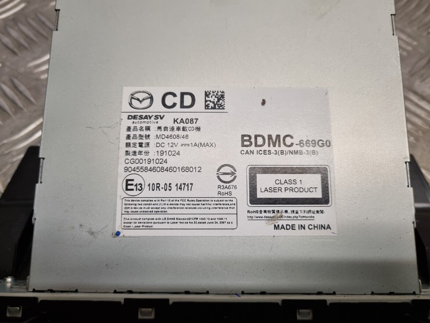 MAZDA 3 BP 2019-2023 GENUINE CD RADIO PLAYER STEREO PLAYER USB READER BDMC-669G0
